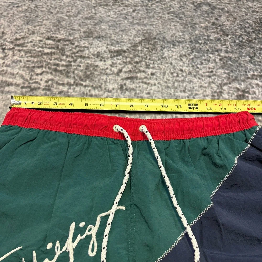 VTG 90s Tommy Hilfiger Sailing Gear Shorts Nylon Large Colorblock Swim Trunks